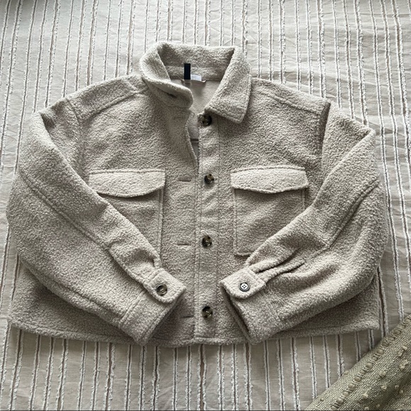 Beige H&M Divided Shirt Jacket - Picture 1 of 6